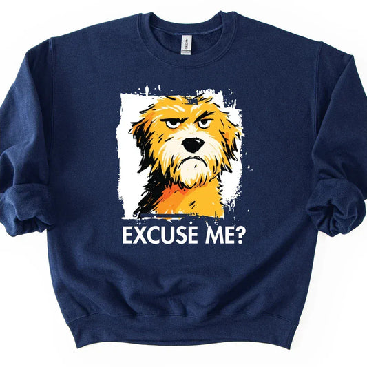 Cockapoo - Excuse Me Dog Sweater - Navy