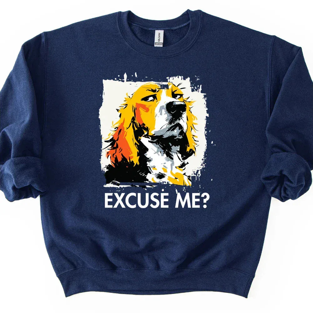 Cocker Spaniel - Excuse Me Dog Sweater - Navy
