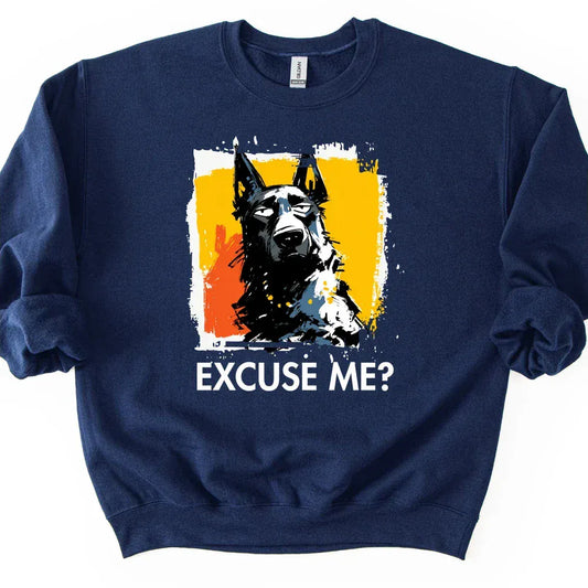Dutch Shepherd - Excuse Me Dog Sweater - Navy