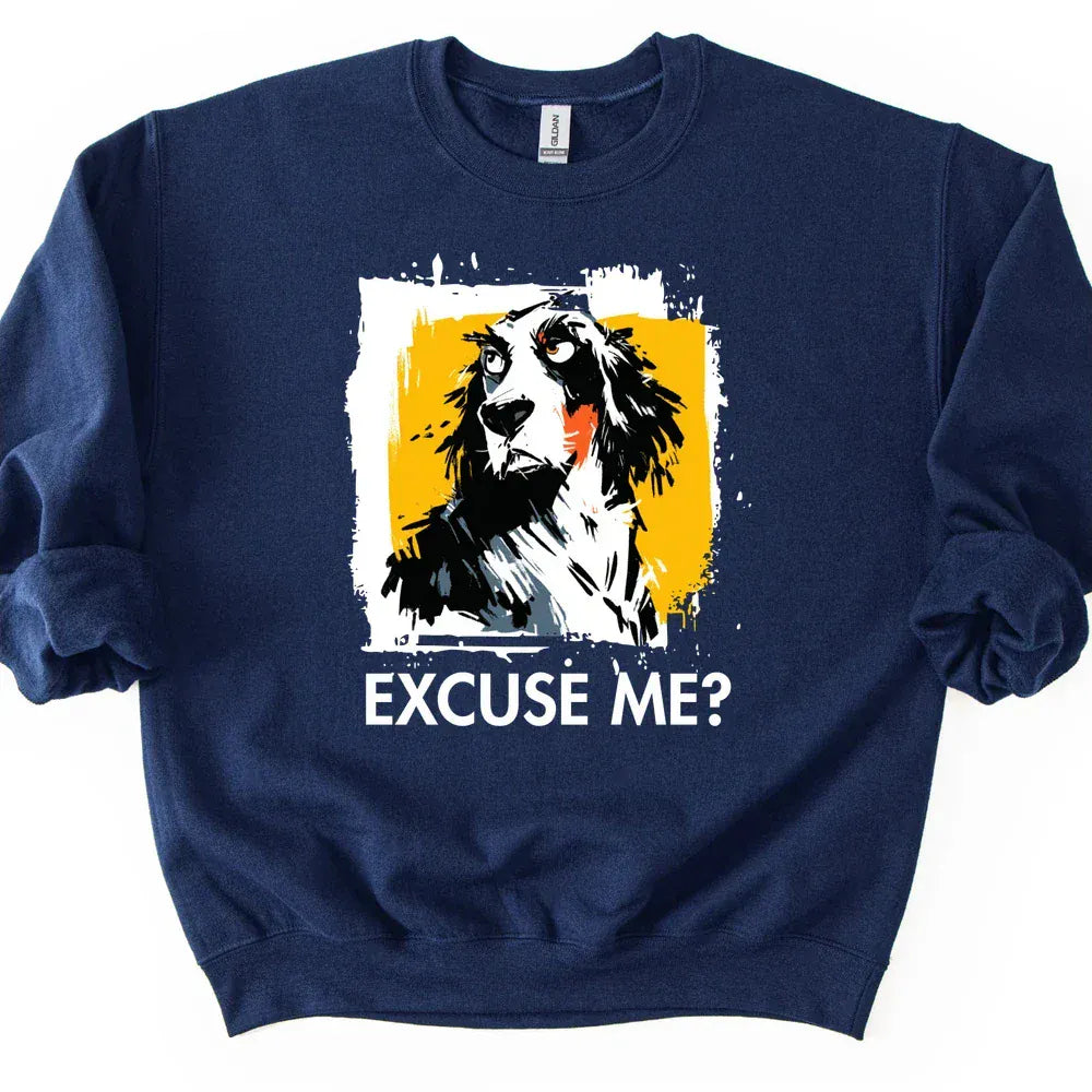 English Setter - Excuse Me Dog Sweater - Navy