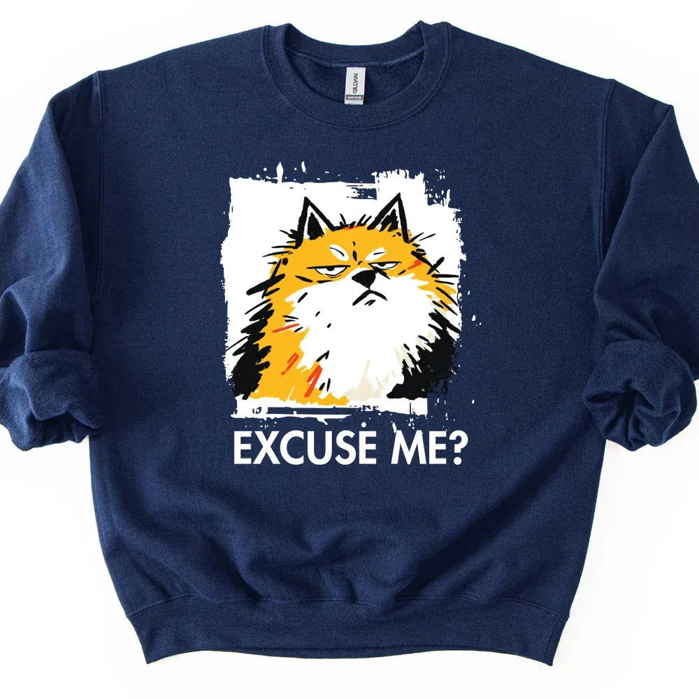 Pomeranian - Excuse Me Dog Sweater - Navy