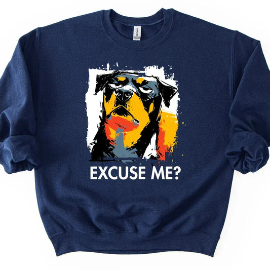Rottweiler - Excuse Me Dog Sweater - Navy