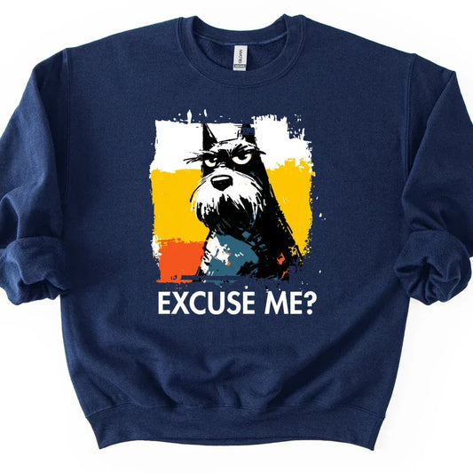 Scottish Terrier - Excuse Me Dog Sweater - Navy