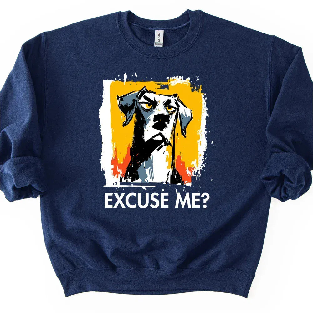 Weimaraner - Excuse Me Dog Sweater - Navy