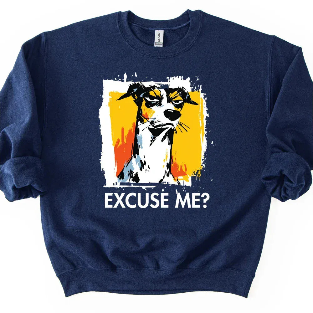 Whippet - Excuse Me Dog Sweater - Navy