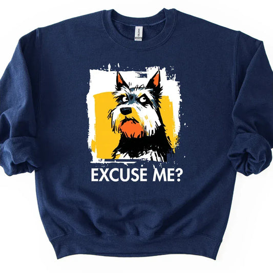Yorkshire Terrier - Excuse Me Dog Sweater - Navy