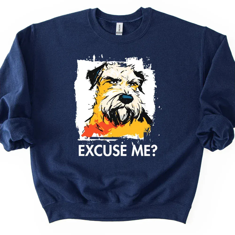 Soft Coated Wheaten - Excuse Me Dog Sweater - Navy