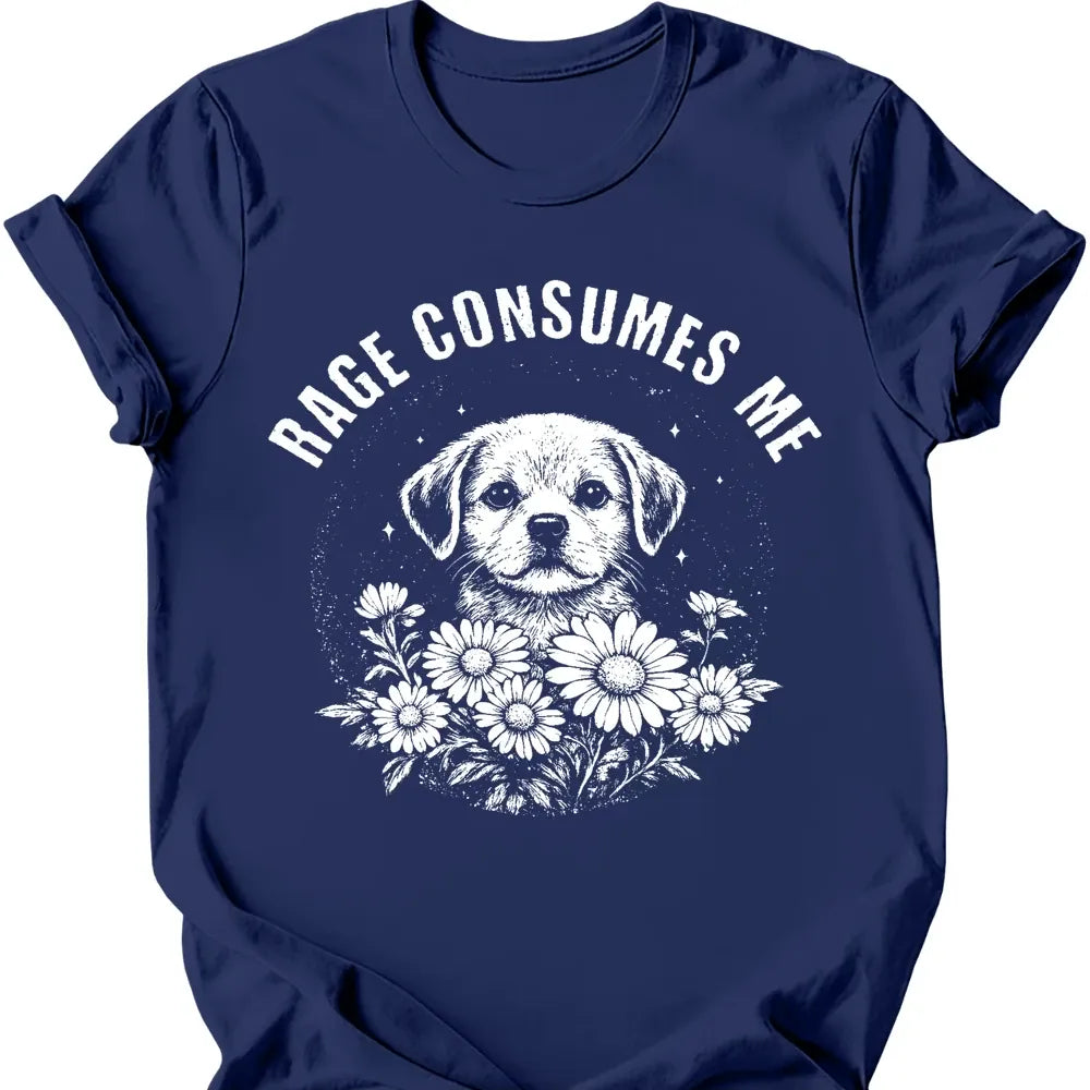 Rage Consumes Me T-Shirt - Navy