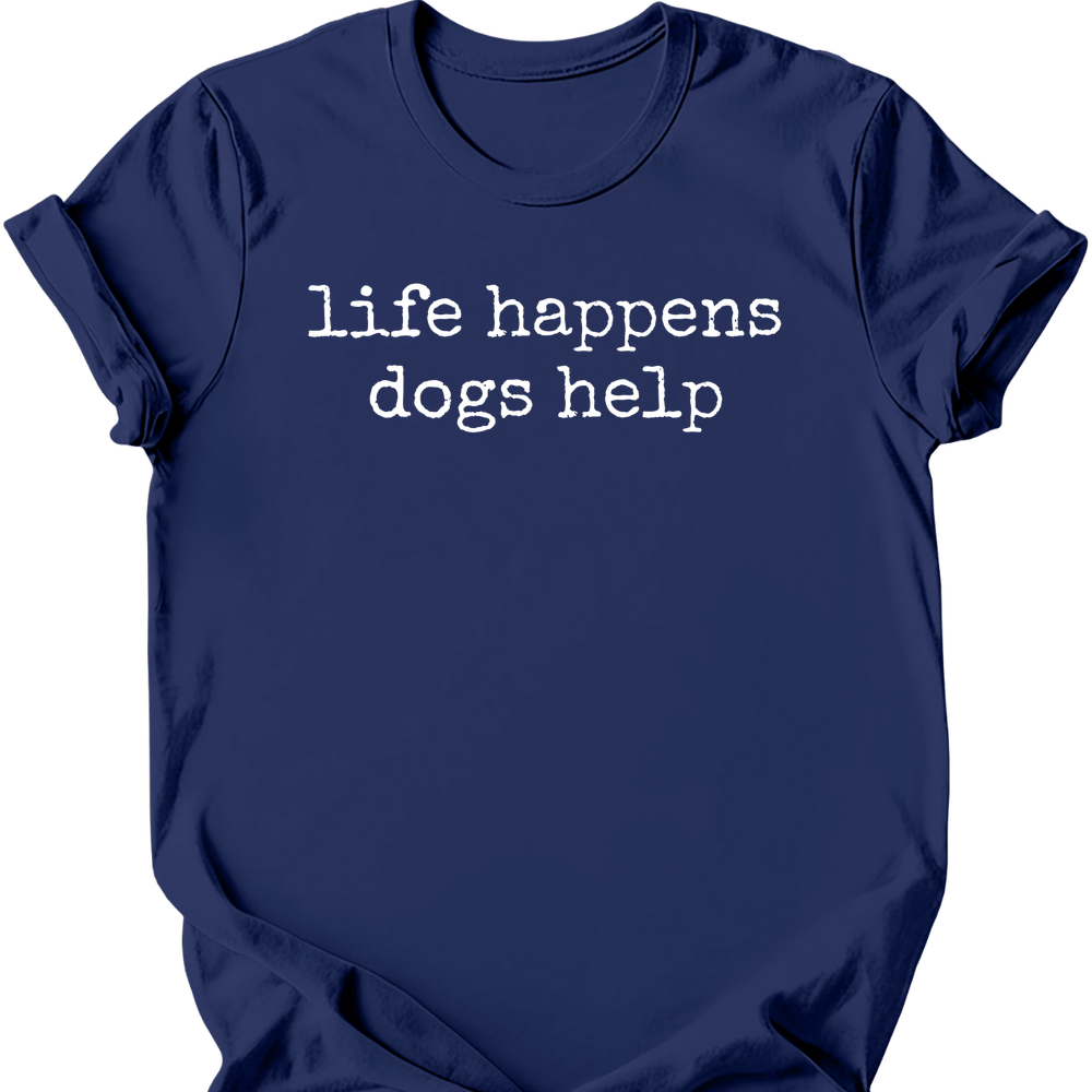 Dogs Help T-Shirt - Navy