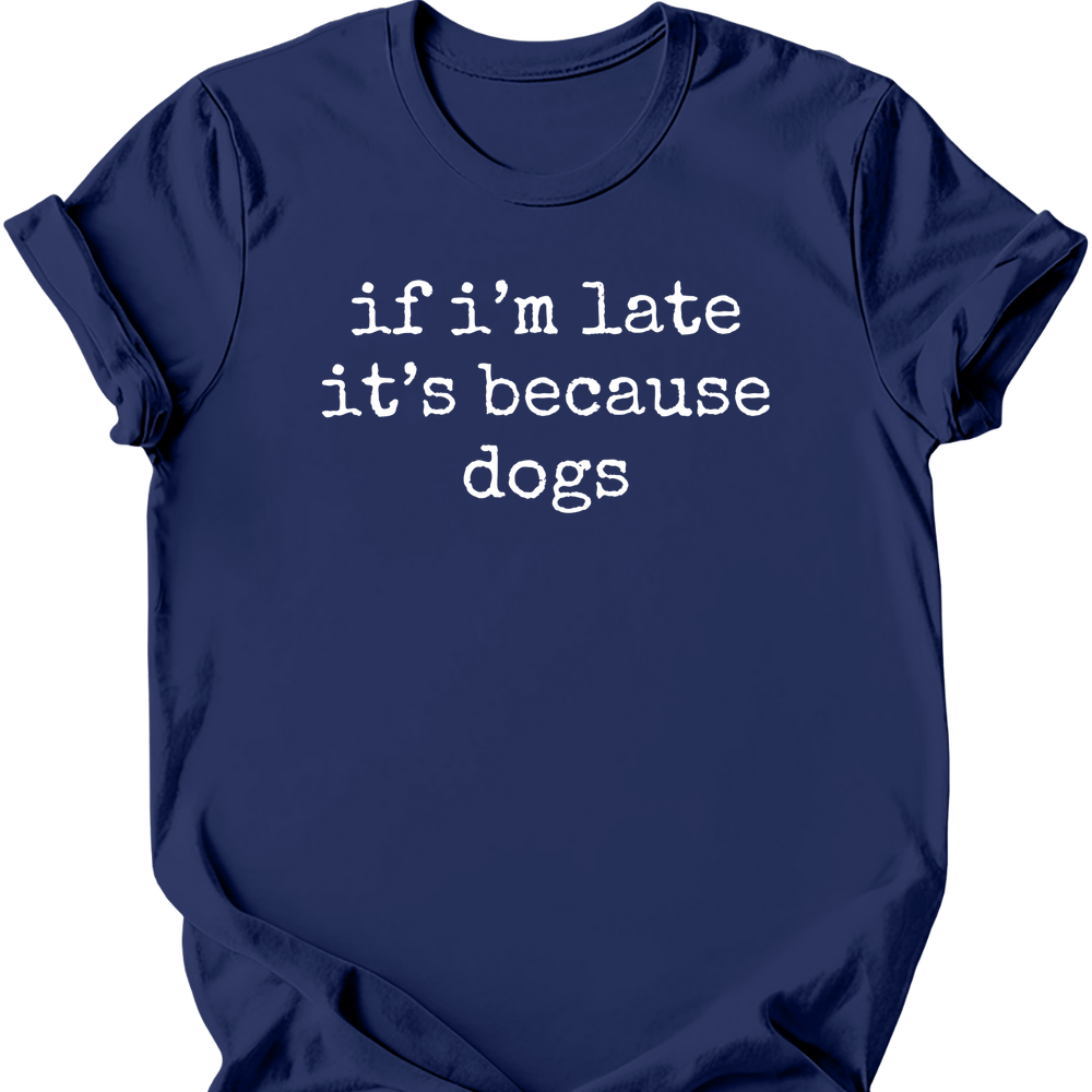 Because Dogs T-Shirt - Navy