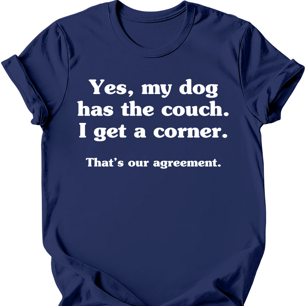 Dog Has The Couch T-Shirt - Navy