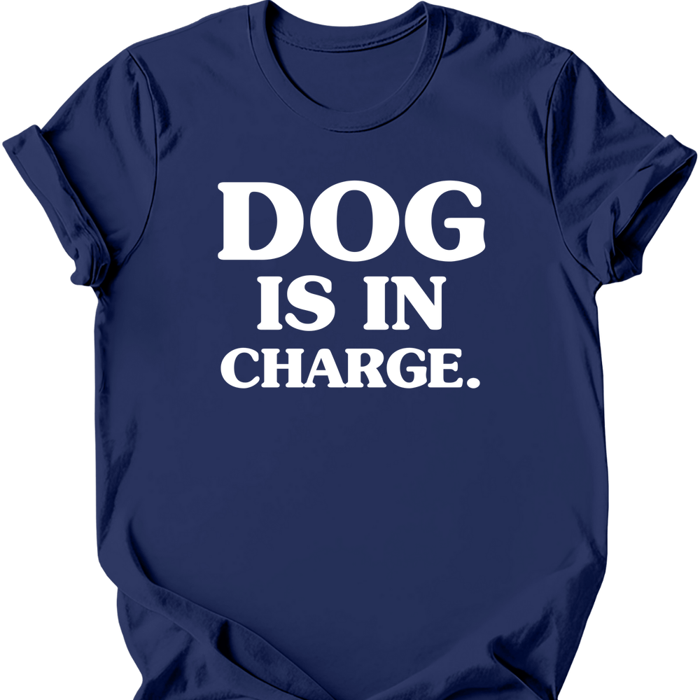 Dog Is In Charge T-Shirt - Navy