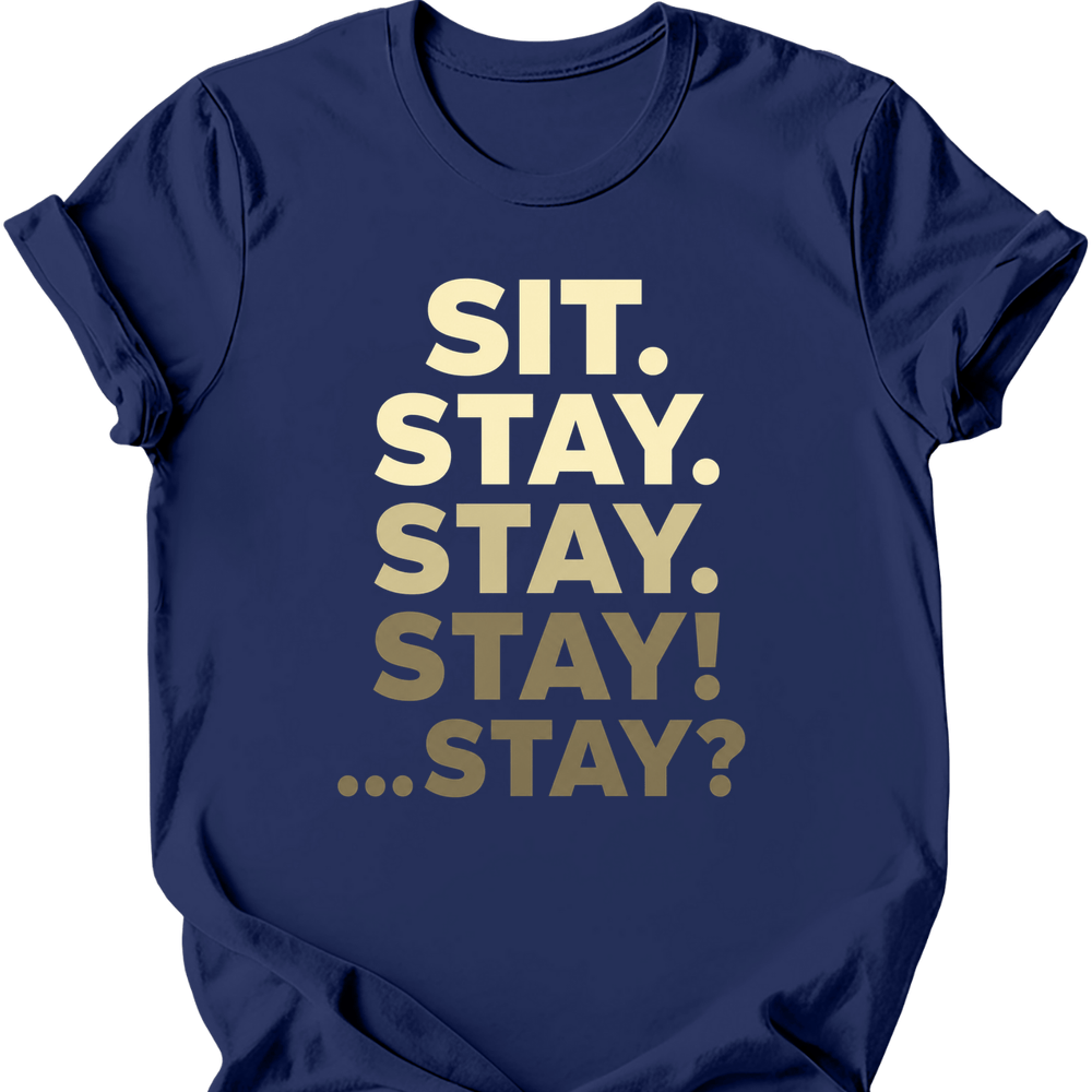 Sit Stay T-Shirt - Navy
