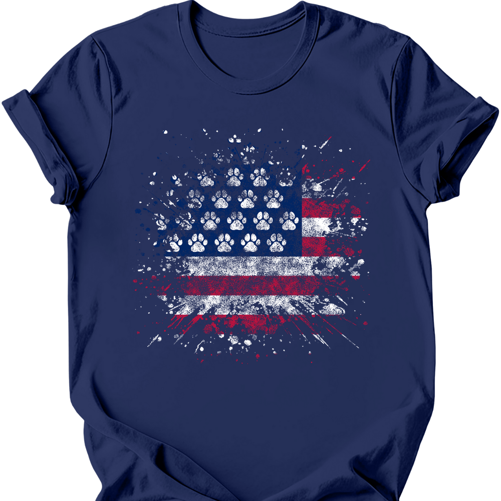 Splatter Flag T-Shirt - Navy
