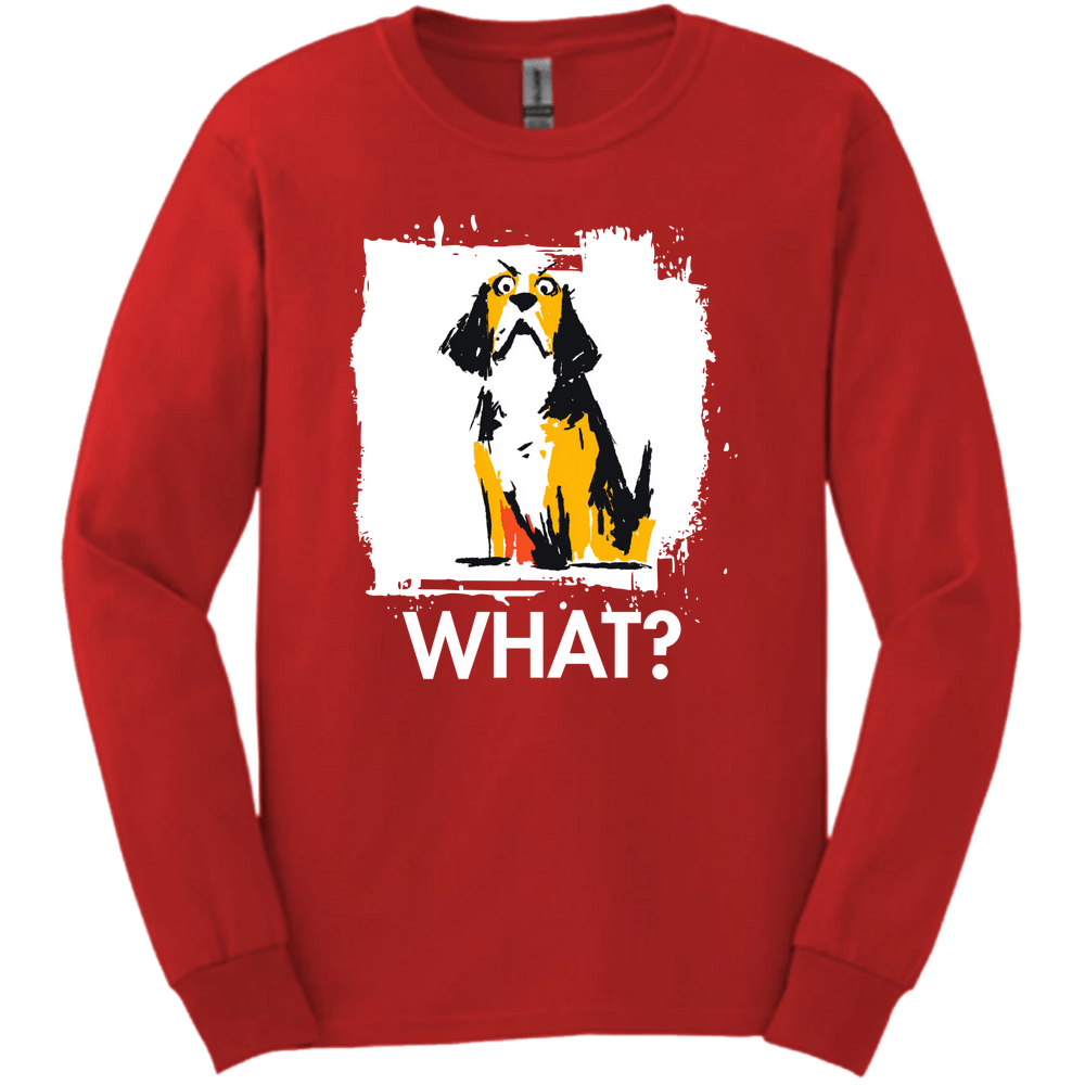 Beagle - What Dog Long Sleeve Tee - Red