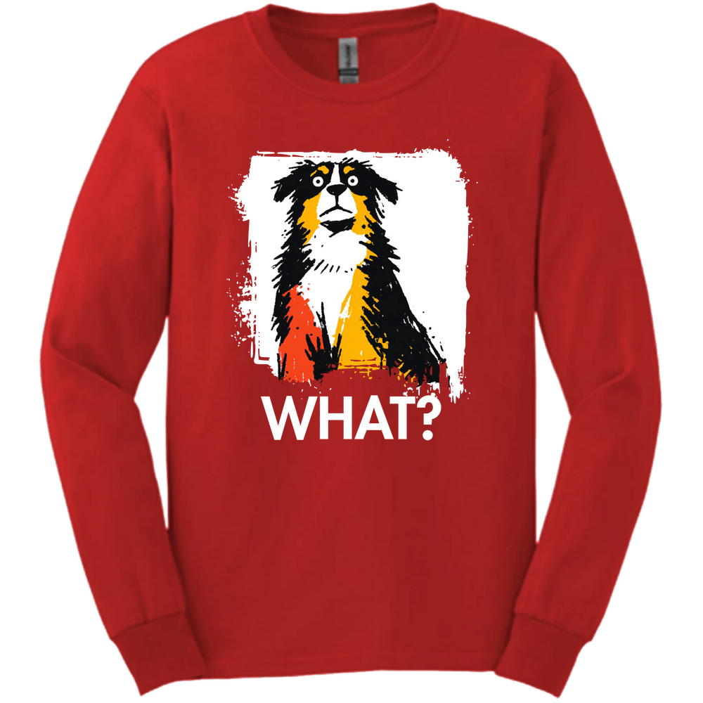Bernese Mountain Dog - What Dog Long Sleeve Tee - Red