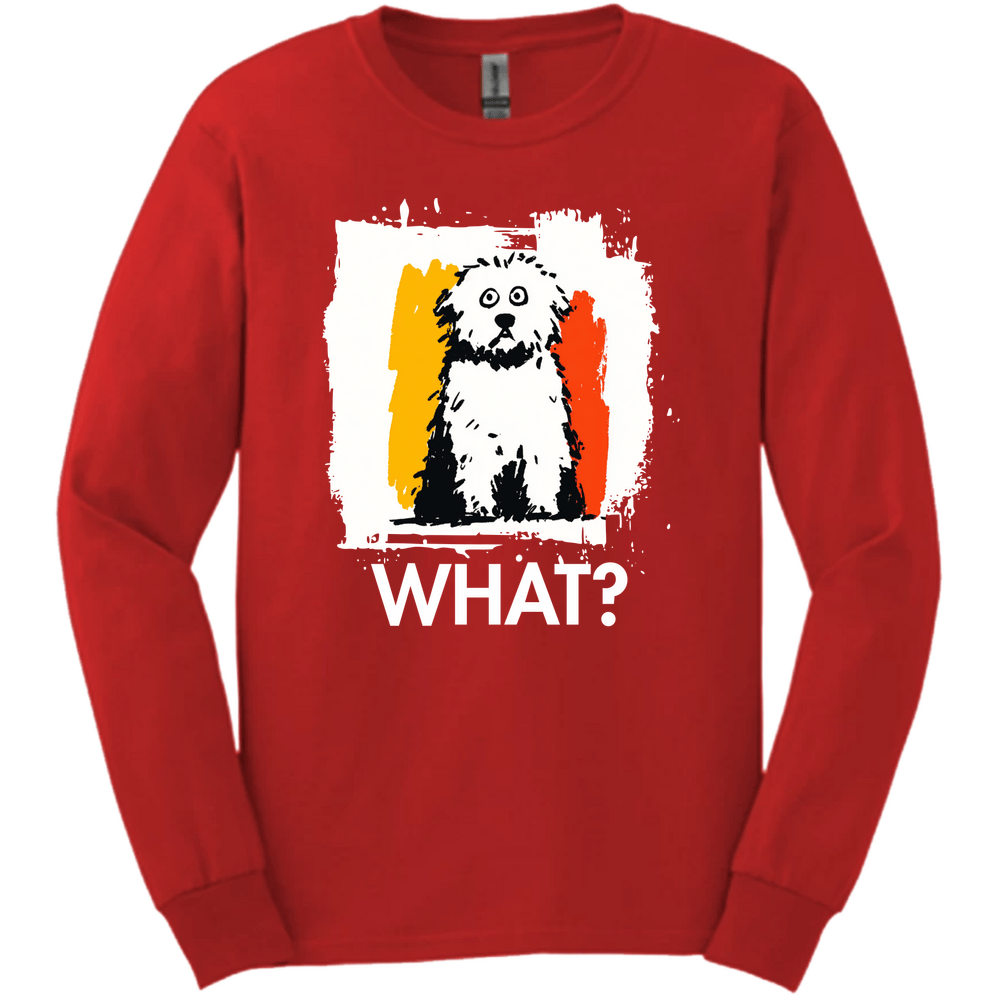 Bichon Frise - What Dog Long Sleeve Tee - Red