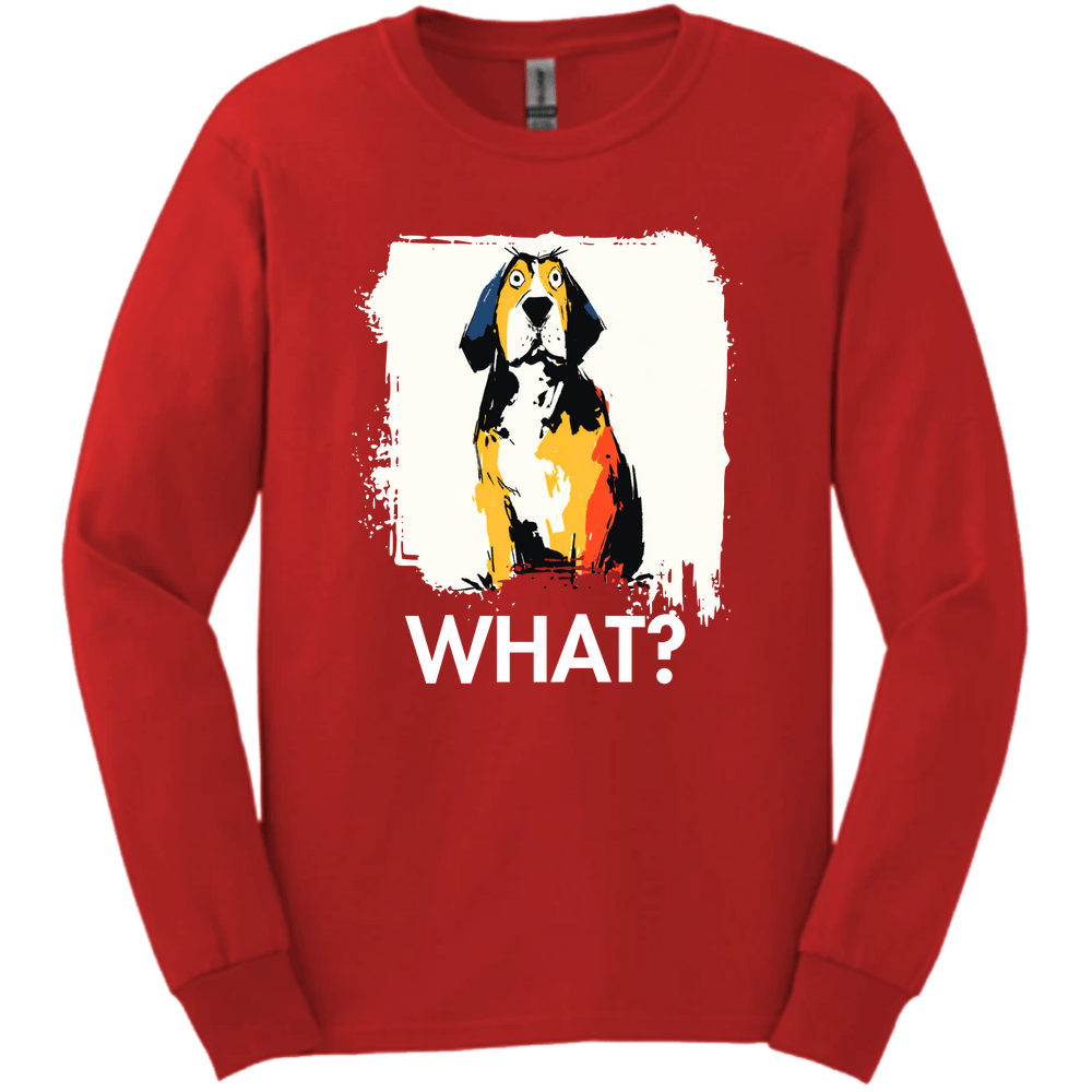 Bracco Italiano - What Dog Long Sleeve Tee - Red