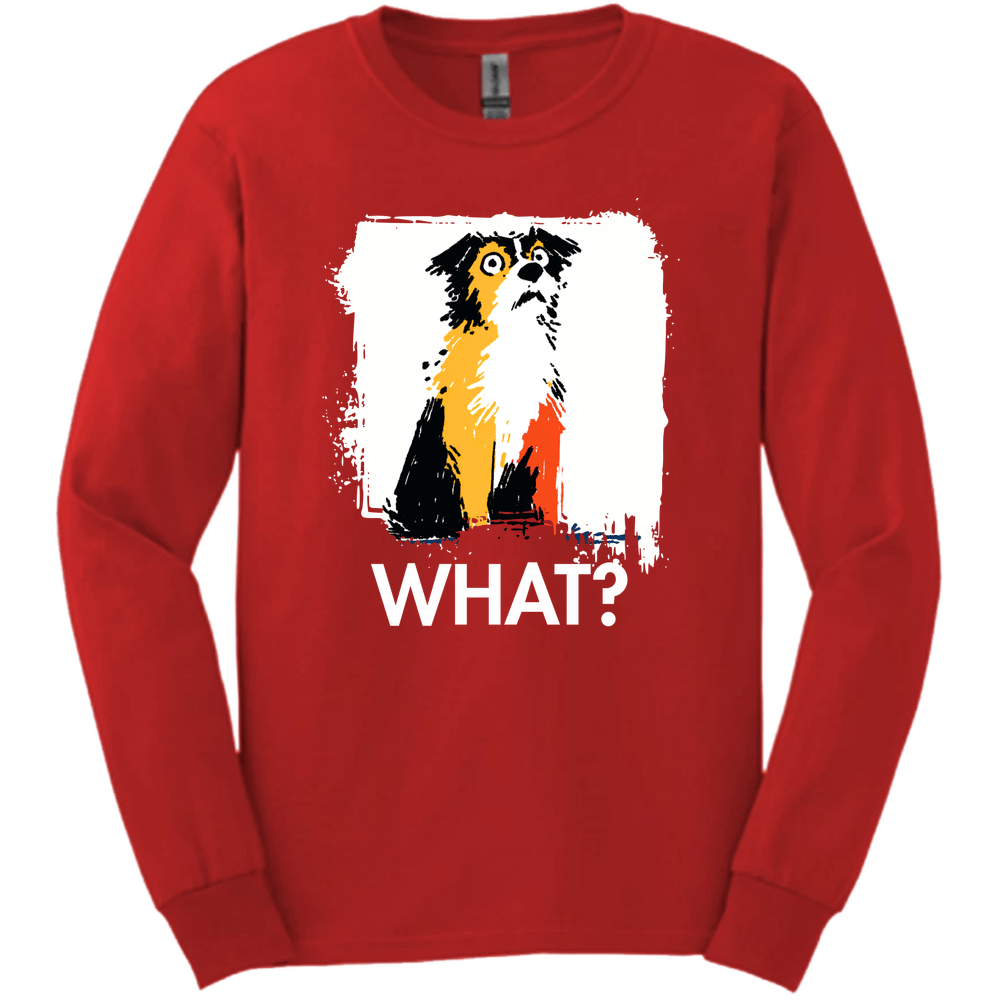 Brittany - What Dog Long Sleeve Tee - Red