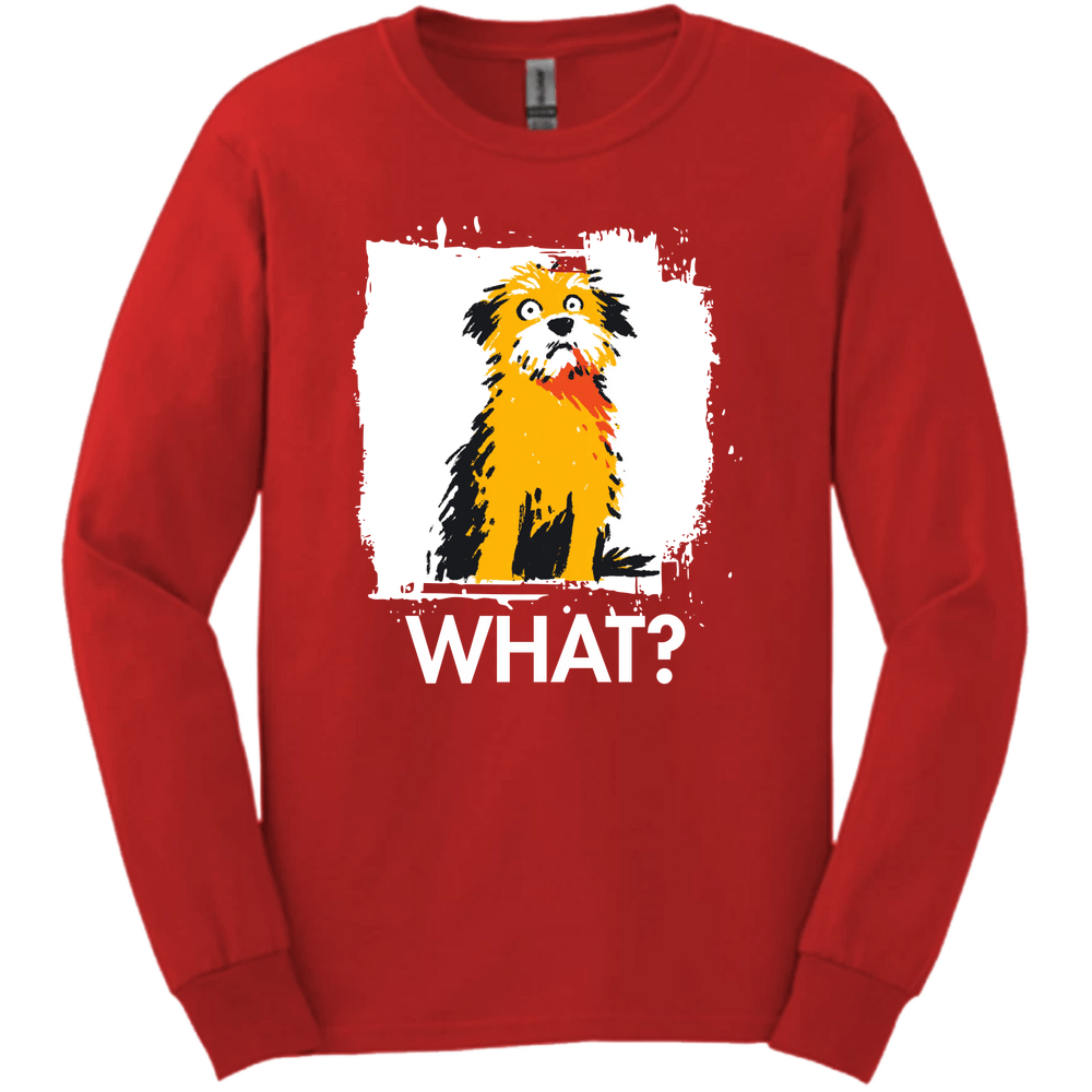 Cavapoo - What Dog Long Sleeve Tee - Red