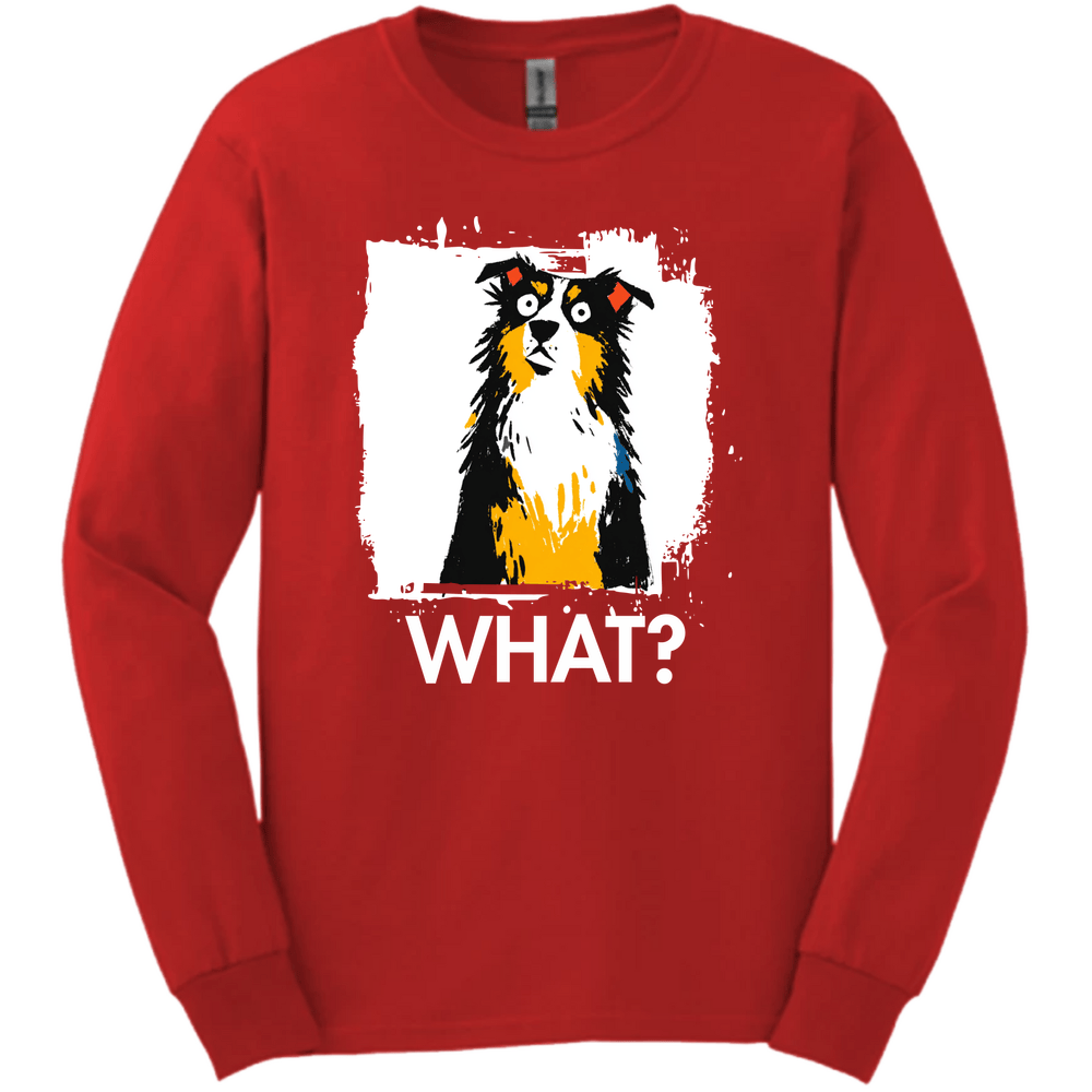 Australian Shepherd - What Dog Long Sleeve Tee - Red