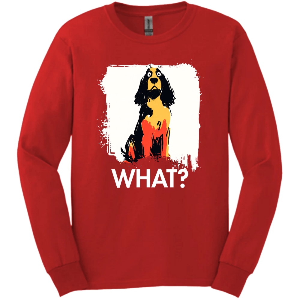 Cocker Spaniel - What Dog Long Sleeve Tee - Red