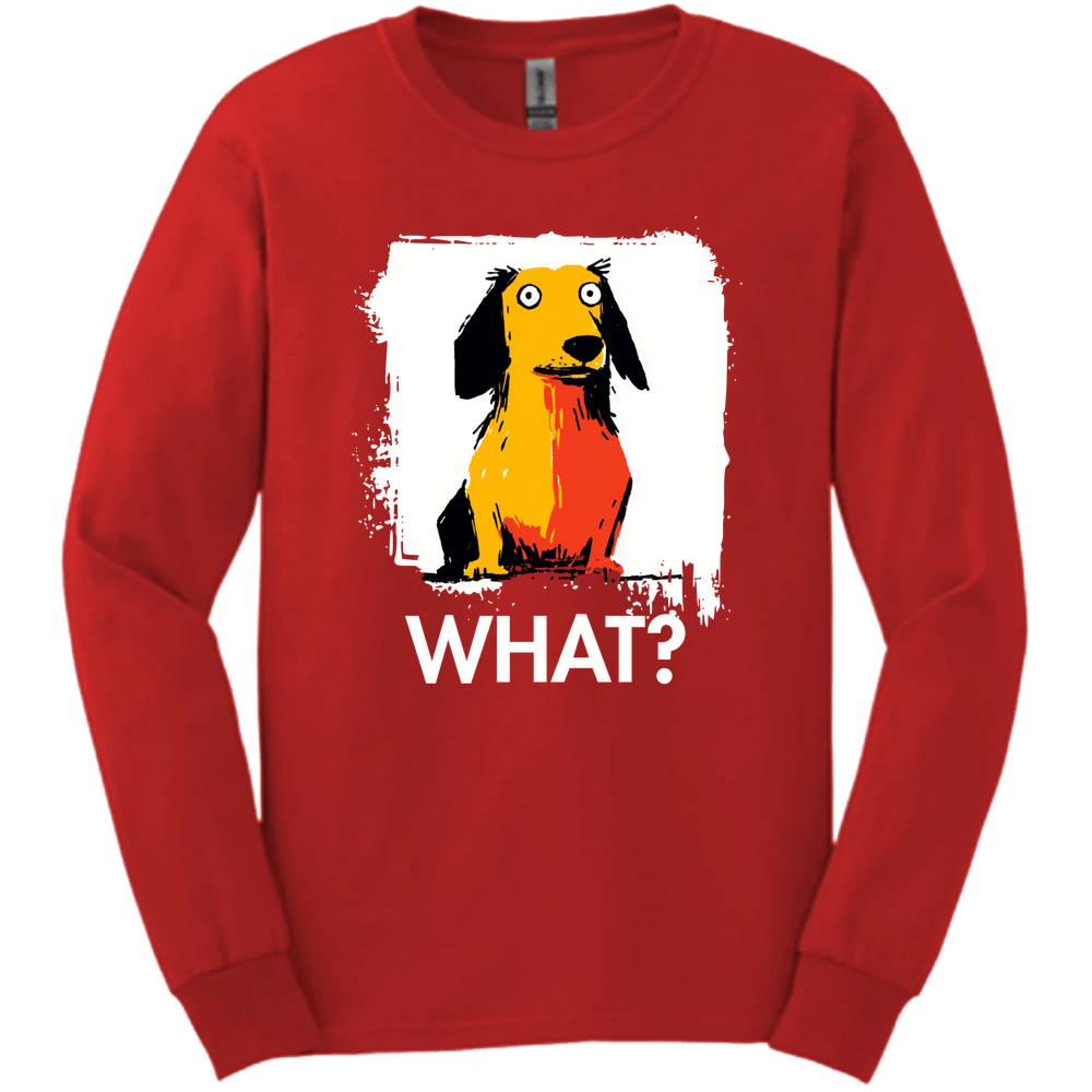 Dachshund - What Dog Long Sleeve Tee - Red