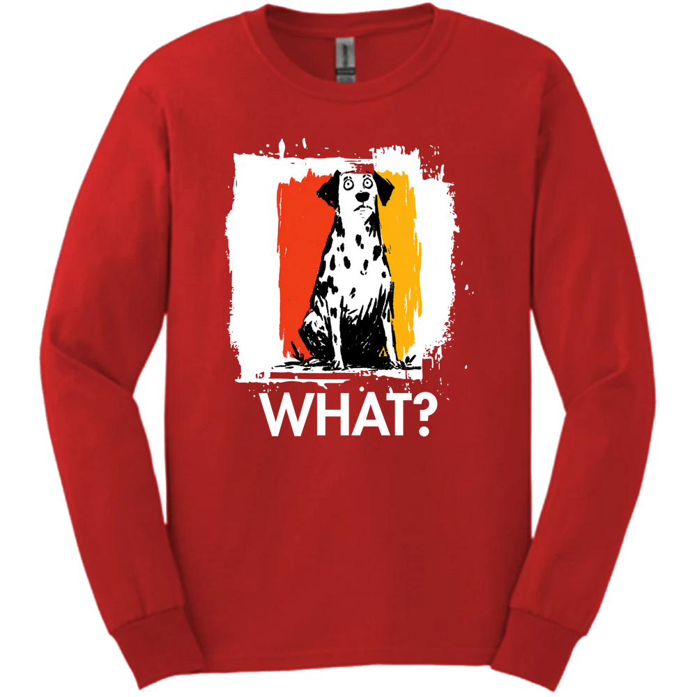 Dalmatian - What Dog Long Sleeve Tee - Red