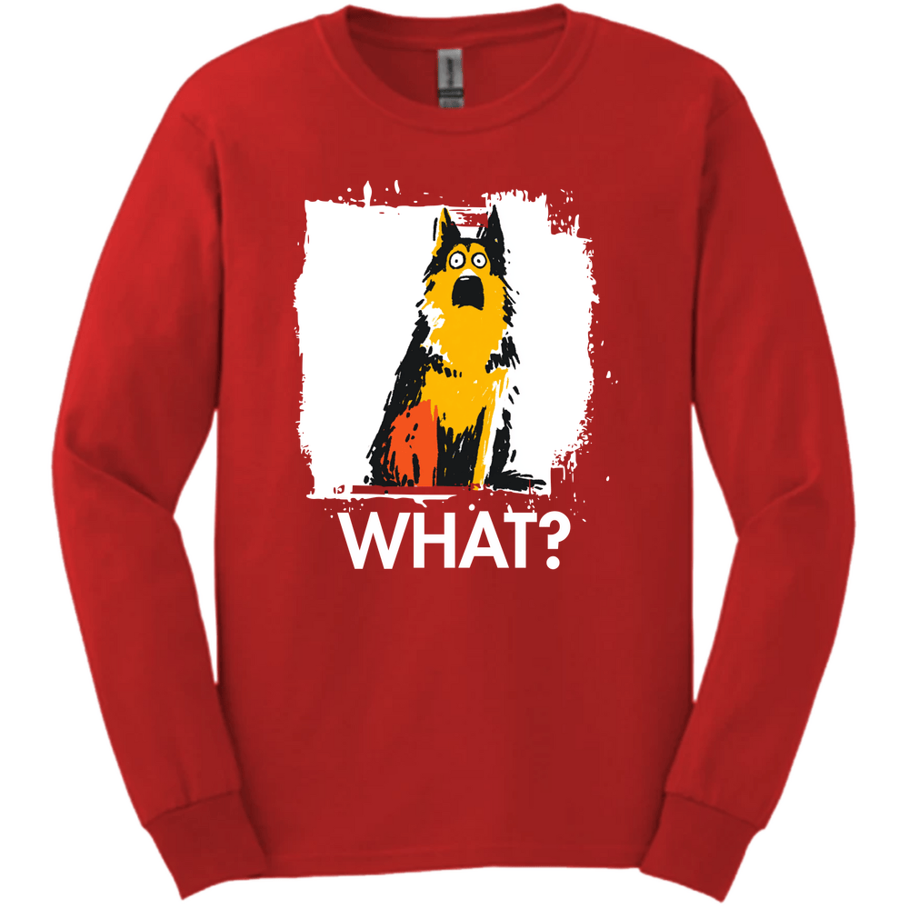 German Shepherd - What Dog Long Sleeve Tee - Red