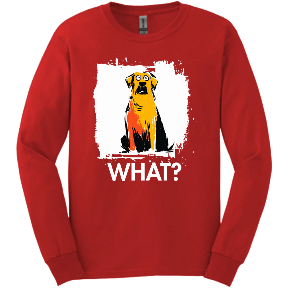 Labrador - What Dog Long Sleeve Tee - Red