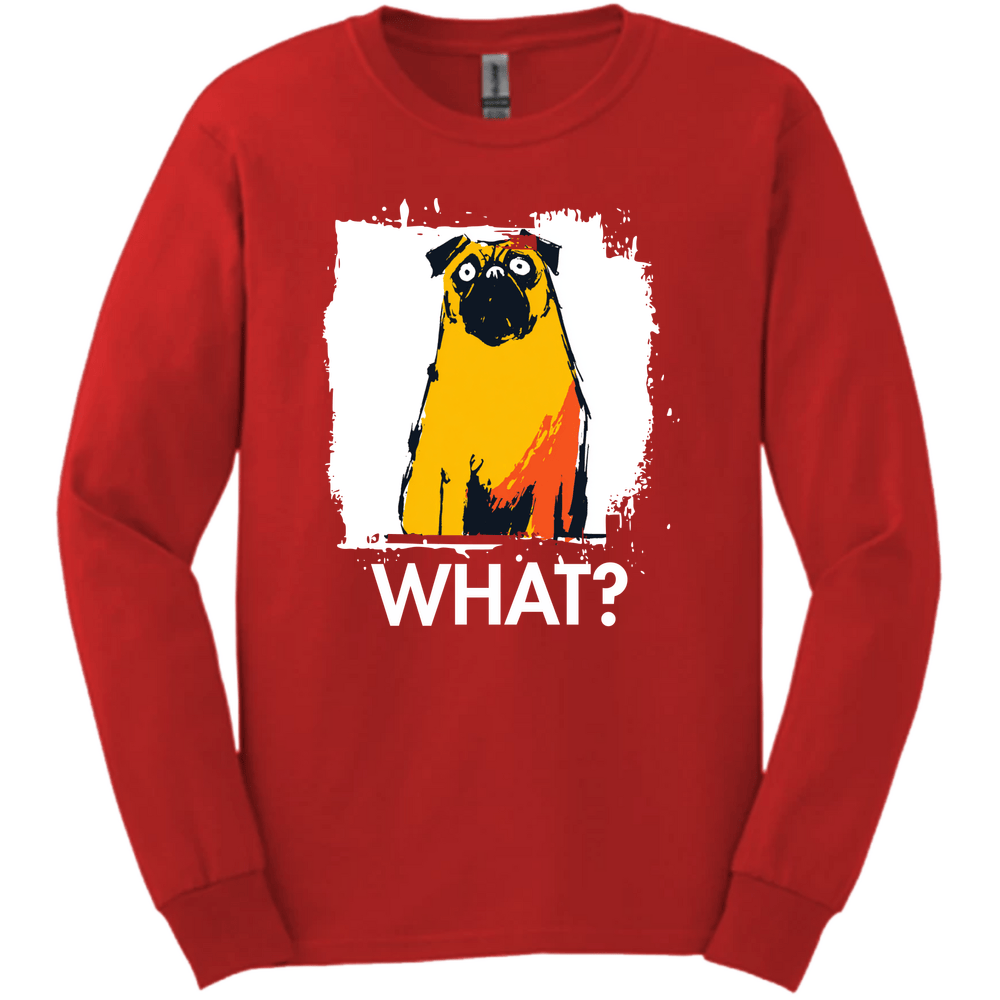Mastiff - What Dog Long Sleeve Tee - Red
