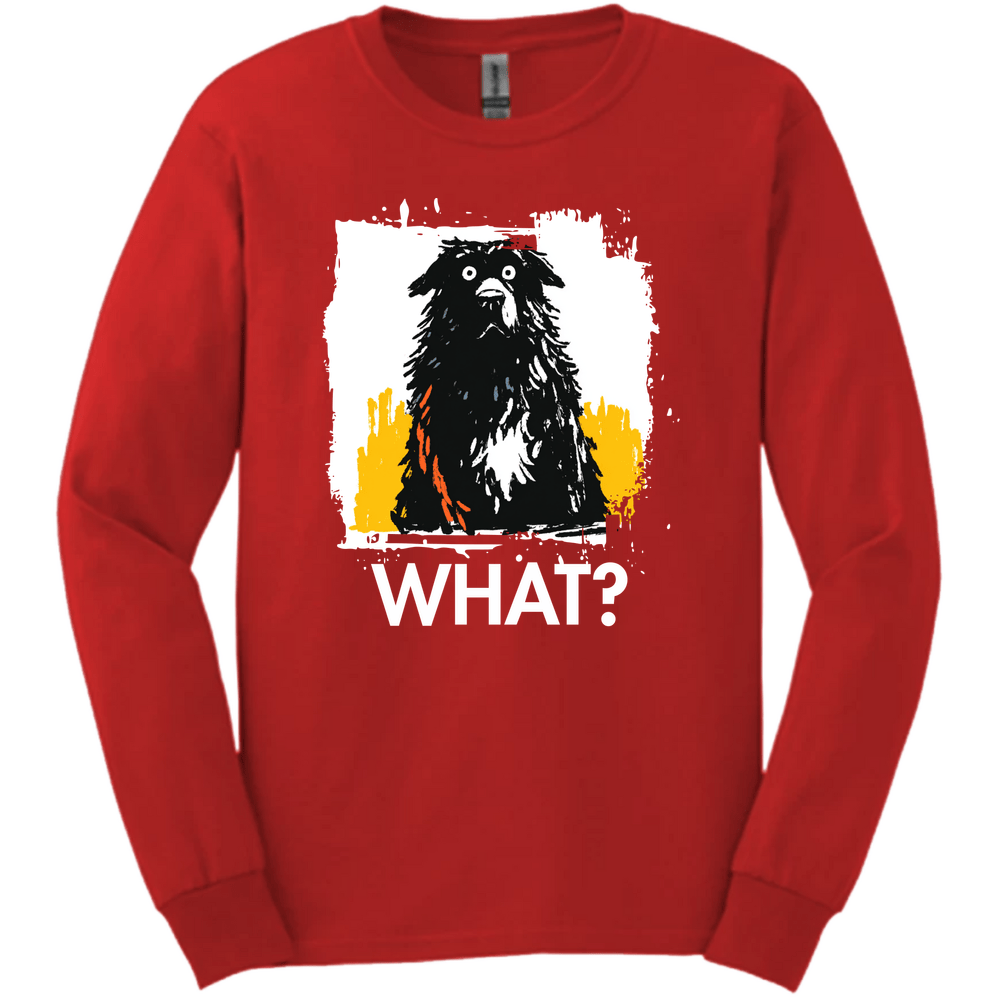 Newfoundland - What Dog Long Sleeve Tee - Red