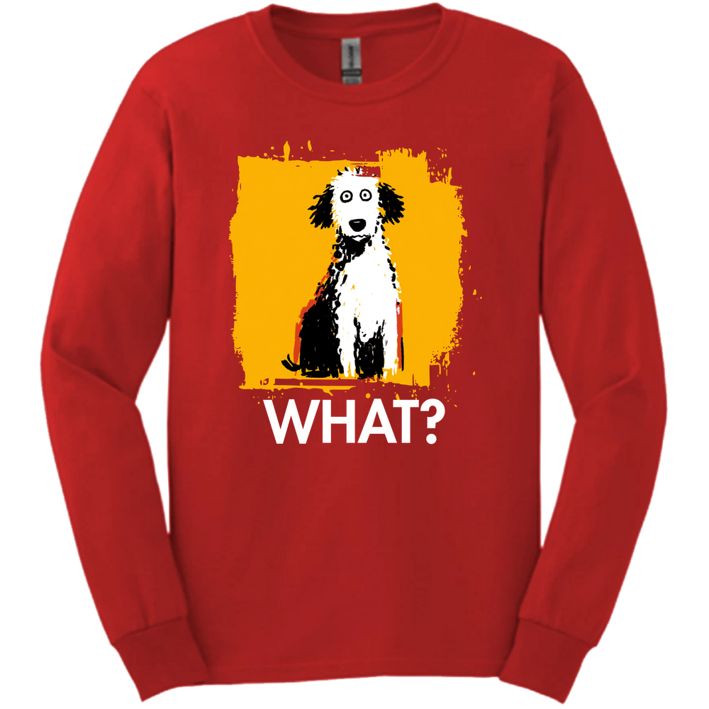 Poodle - What Dog Long Sleeve Tee - Red