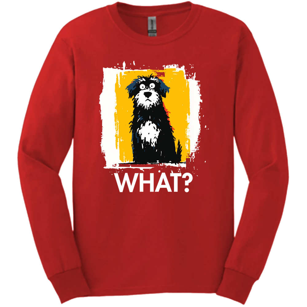 Portuguese Water Dog - What Dog Long Sleeve Tee - Red