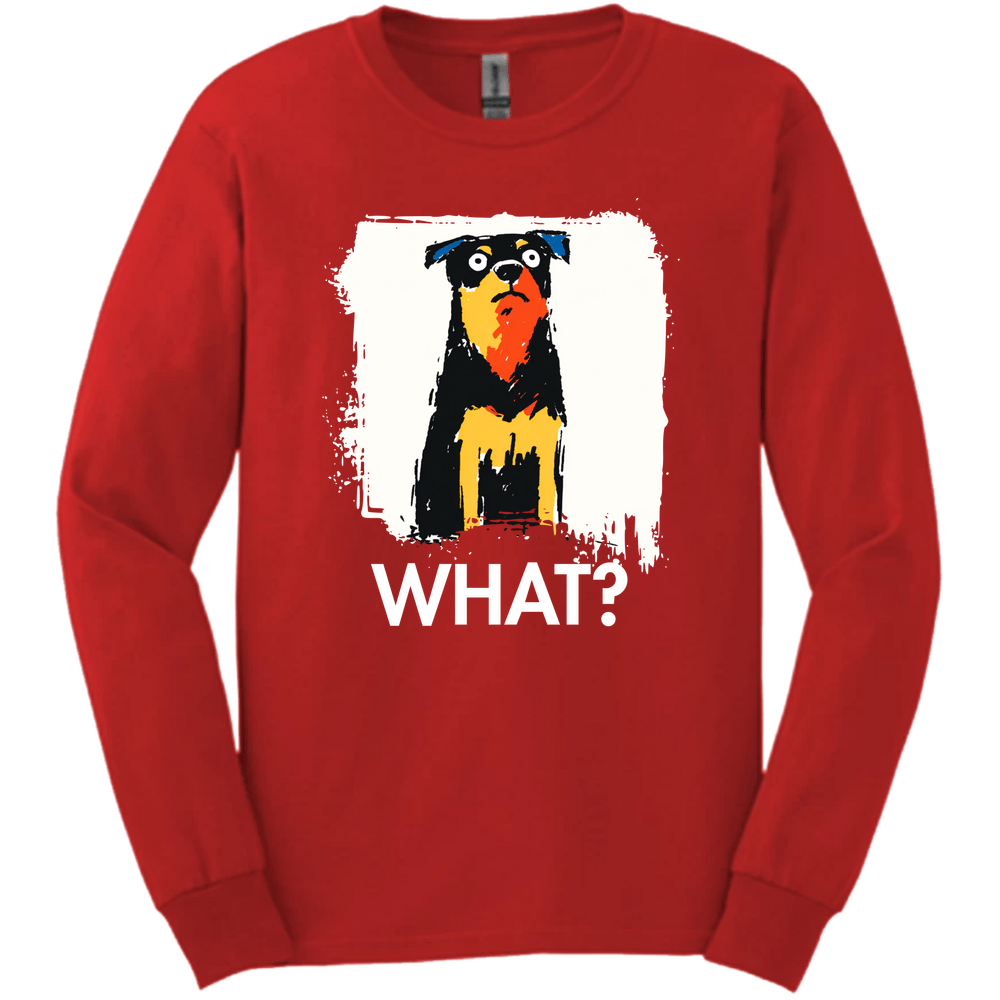 Rottweiler - What Dog Long Sleeve Tee - Red