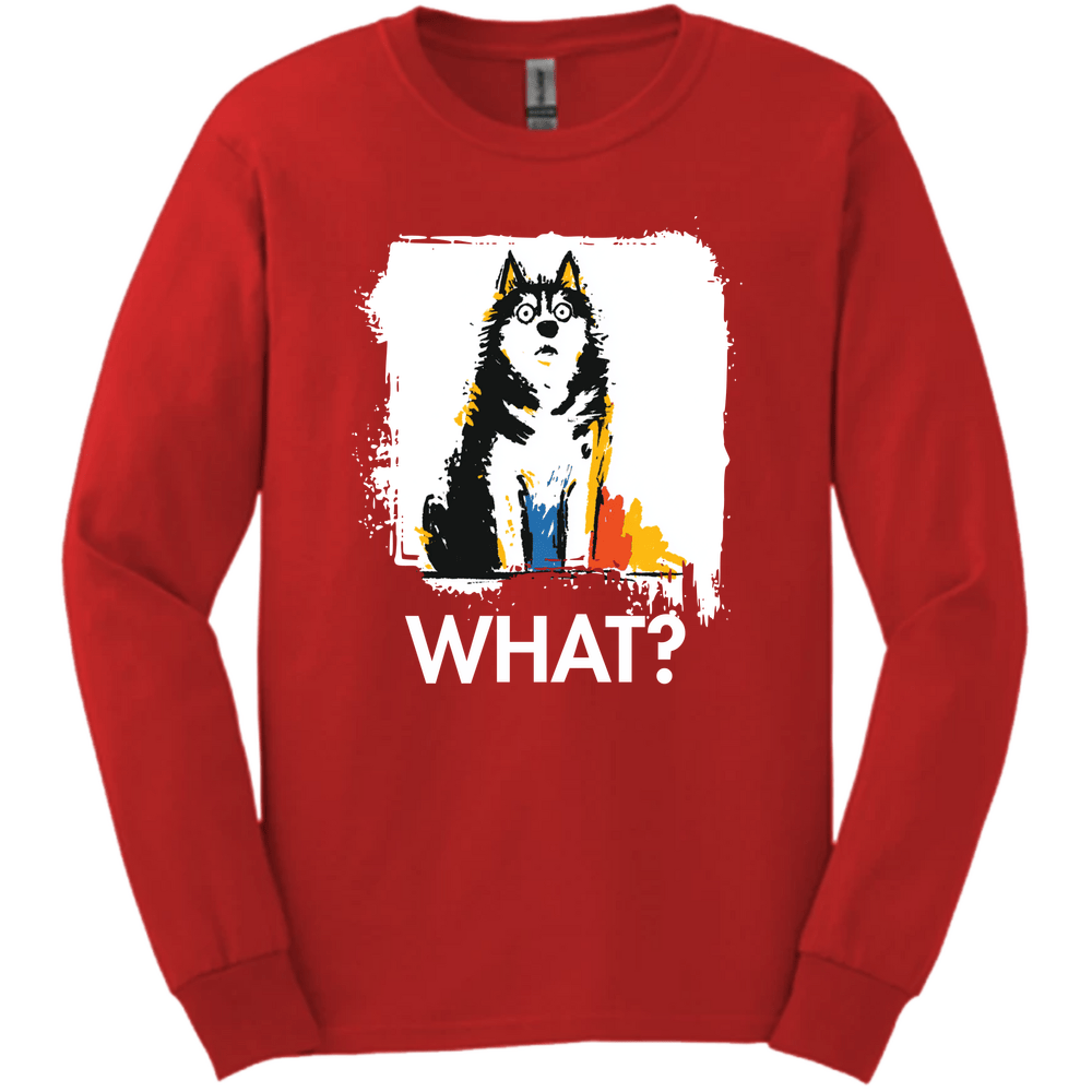 Siberian Husky - What Dog Long Sleeve Tee - Red