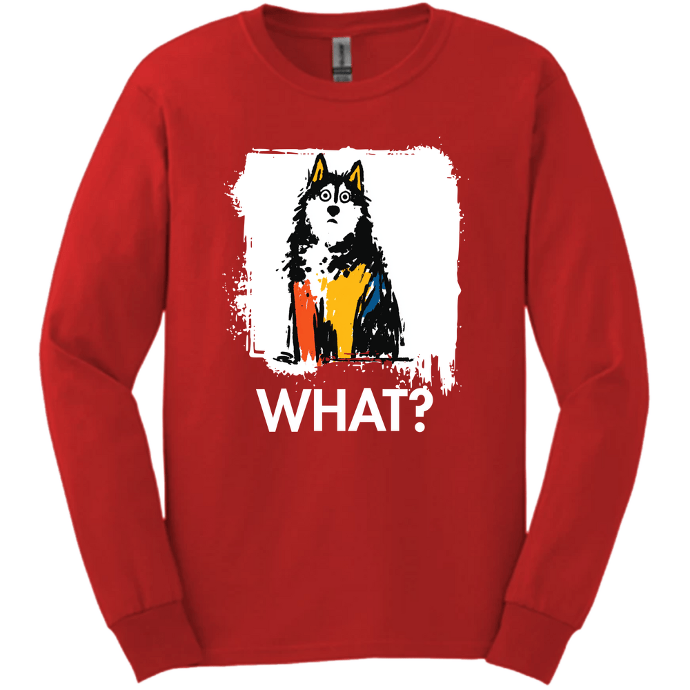 Alaskan Malamute - What Dog Long Sleeve Tee - Red