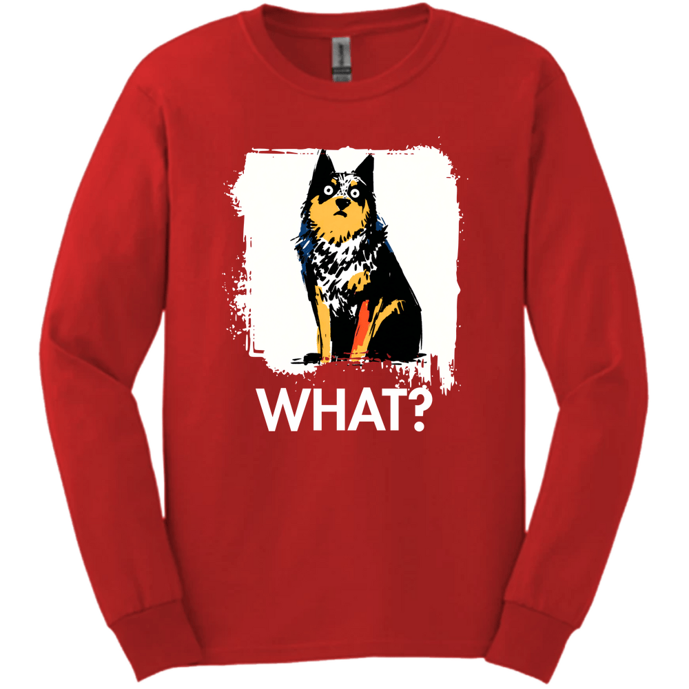 Australian Cattle Dog - What Dog Long Sleeve Tee - Red
