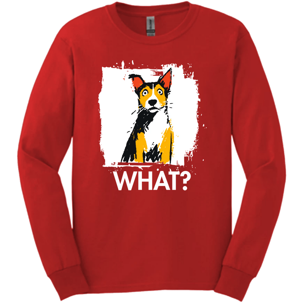 Basenji - What Dog Long Sleeve Tee - Red