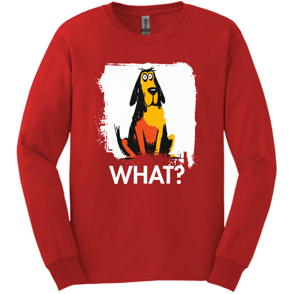 Bloodhound - What Dog Long Sleeve Tee - Red