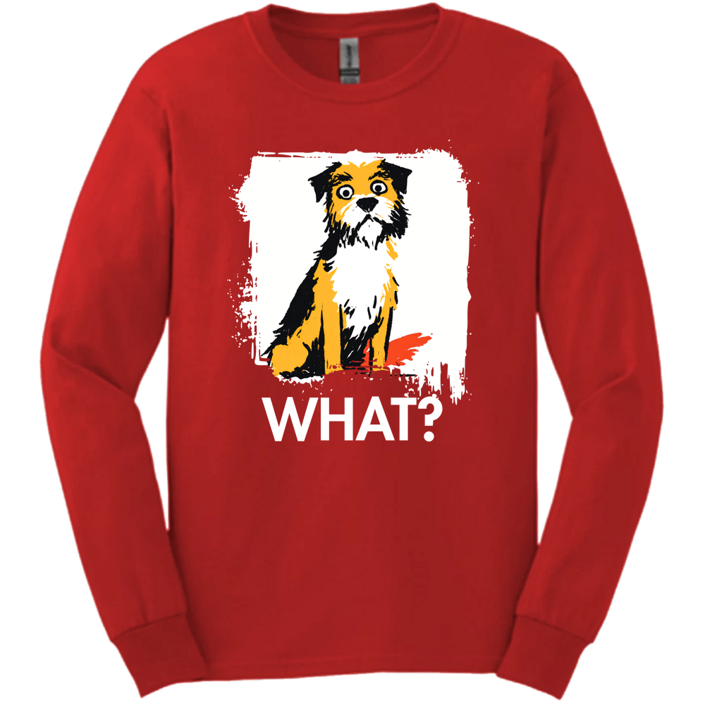 Border Terrier - What Dog Long Sleeve Tee - Red