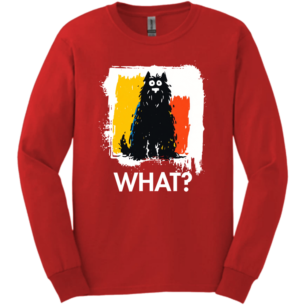 Bouvier Des Flanders - What Dog Long Sleeve Tee - Red