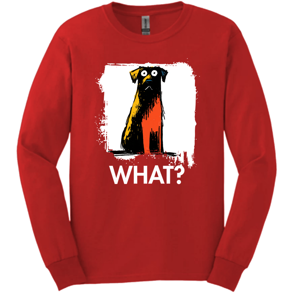 Chocolate Labrador - What Dog Long Sleeve Tee - Red