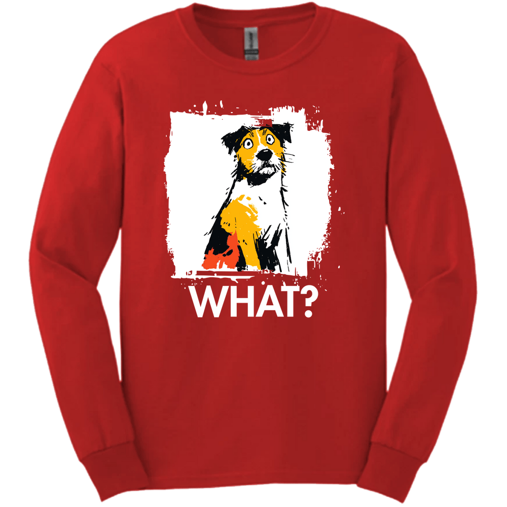 Jack Russell - What Dog Long Sleeve Tee - Red