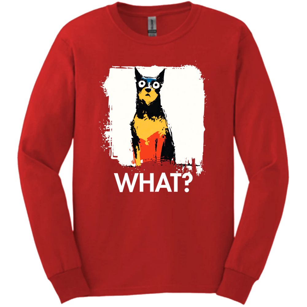 Miniature Pinscher - What Dog Long Sleeve Tee - Red