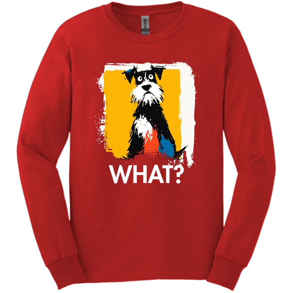 Miniature Schnauzer - What Dog Long Sleeve Tee - Red