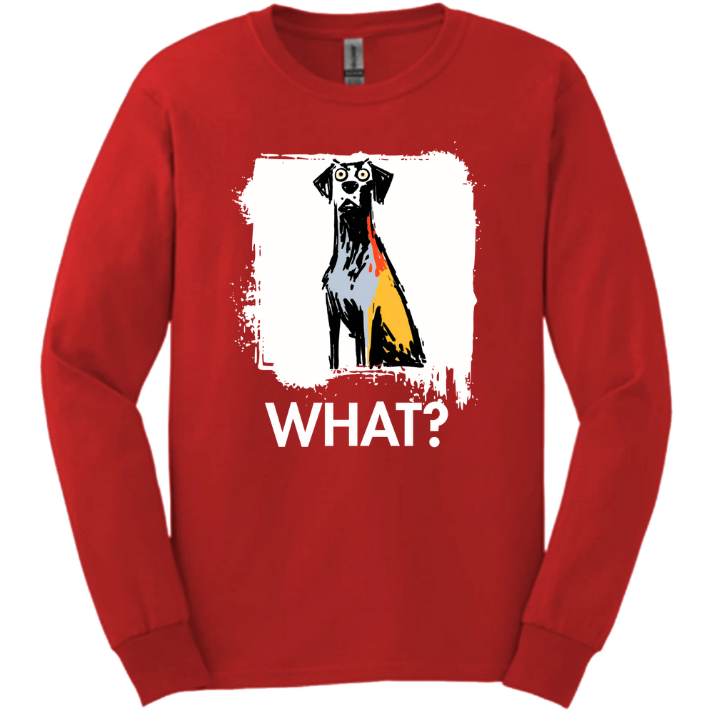Weimaraner - What Dog Long Sleeve Tee - Red