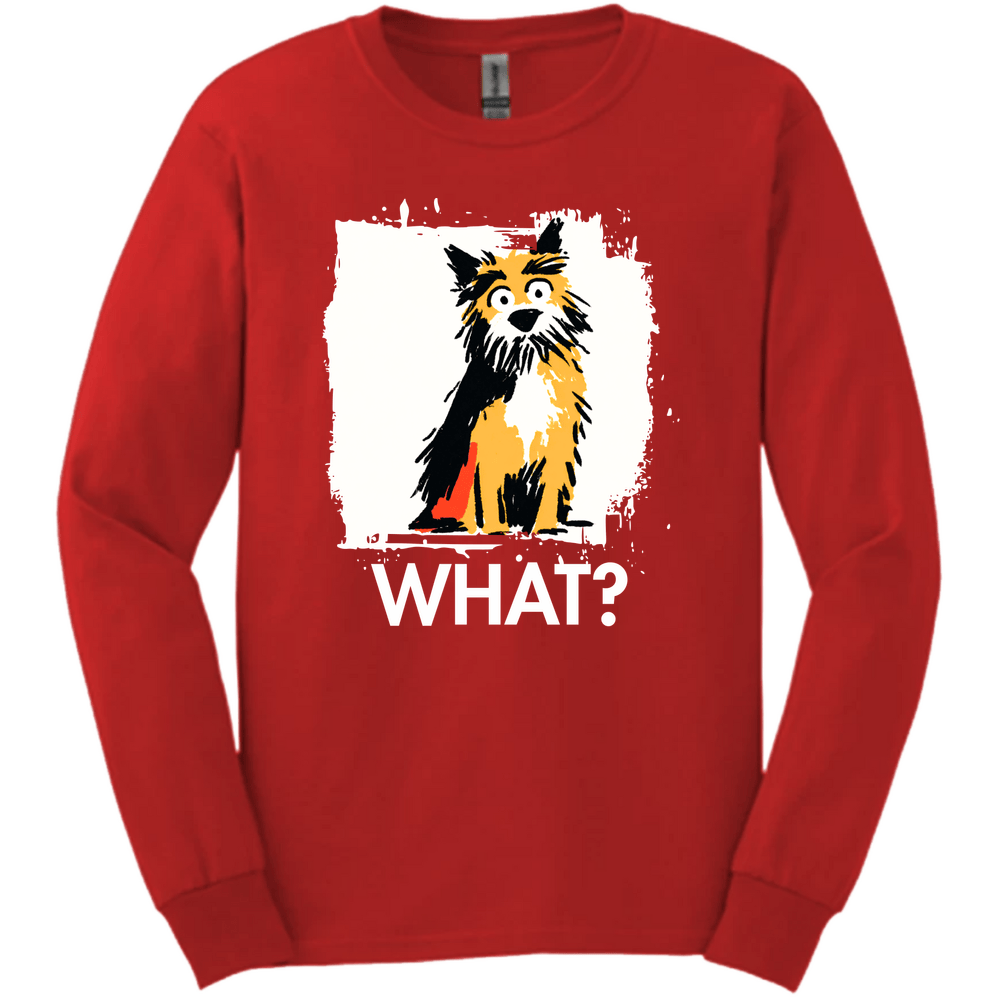 Cairns Terrier - What Dog Long Sleeve Tee - Red