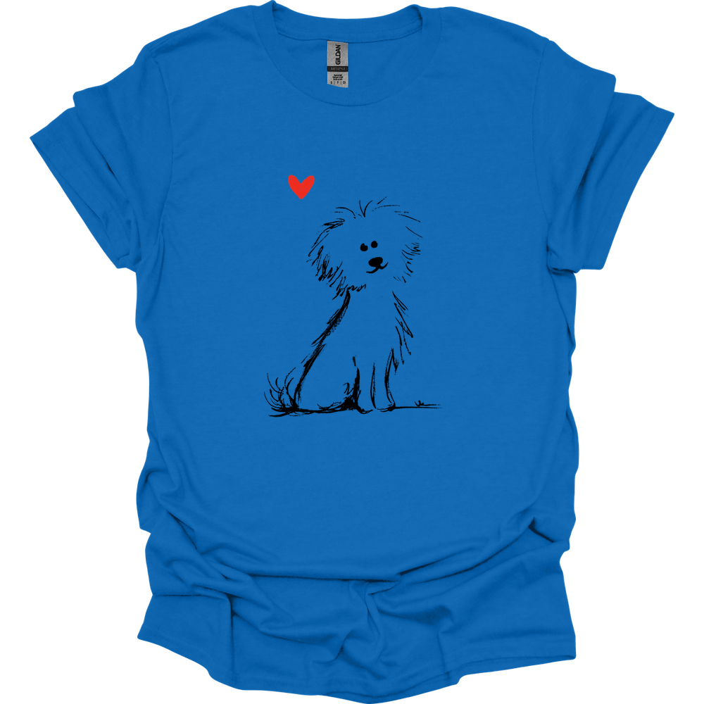 Bichon Frise - Sketch Dog T-Shirt - Royal