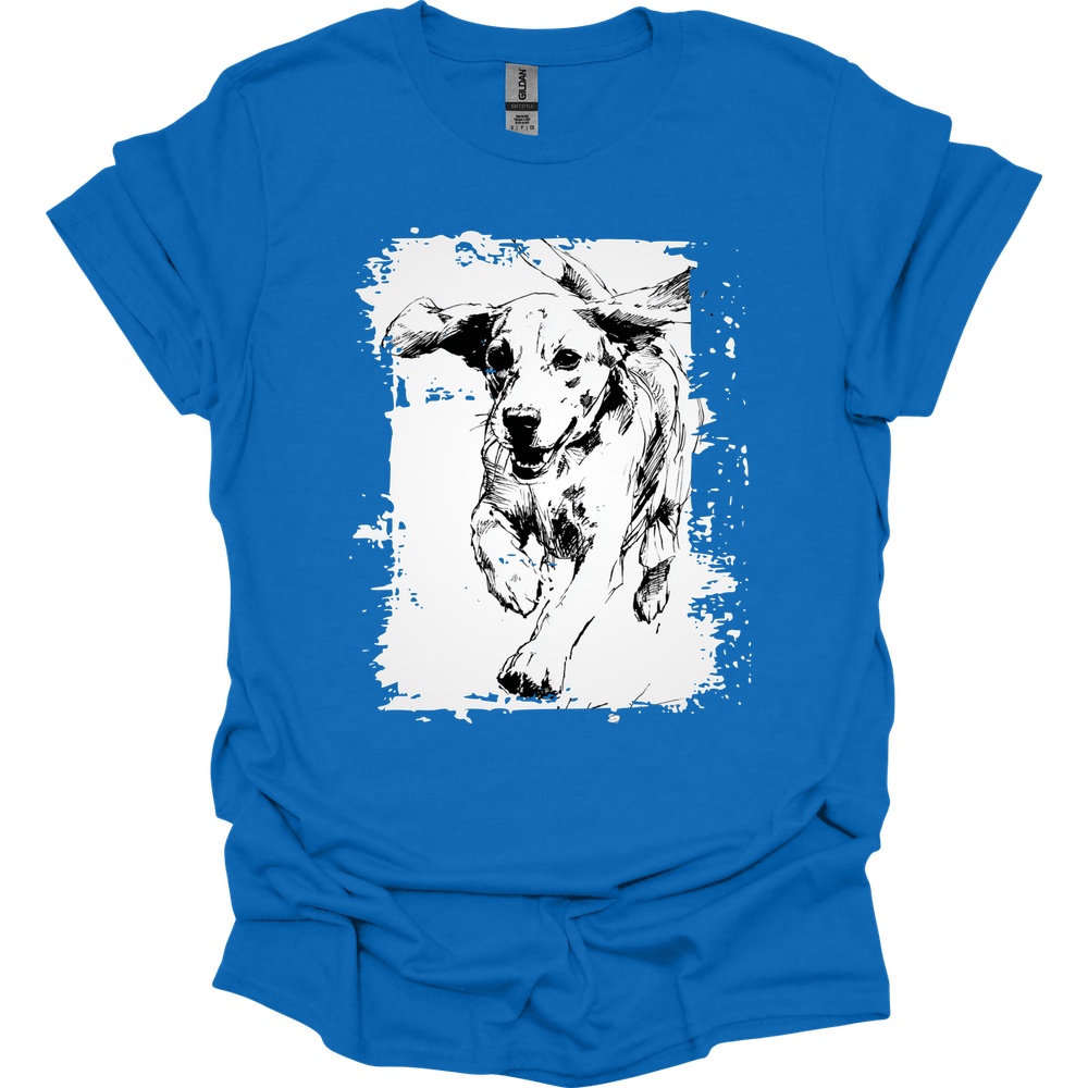 Beagle - Running Dog T-Shirt - Royal